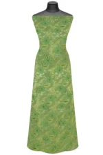 Srajann Hand Embroided Lemon Faux Georgette Lucknowi Chikankari Unstitched Kurta Dupatta Set (SLC1379) - Image 5