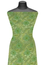 Srajann Hand Embroided Lemon Faux Georgette Lucknowi Chikankari Unstitched Kurta Dupatta Set (SLC1379) - Image 4