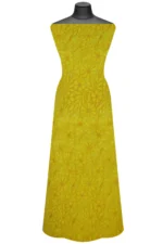 Srajann Hand Embroided Yellow Faux Georgette Lucknowi Chikankari Unstitched Kurta Dupatta Set (SLC1375) - Image 4