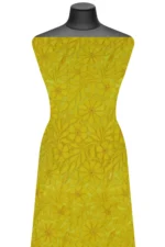 Srajann Hand Embroided Yellow Faux Georgette Lucknowi Chikankari Unstitched Kurta Dupatta Set (SLC1375) - Image 3