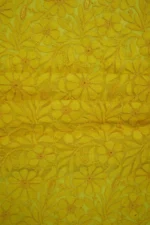 Srajann Hand Embroided Yellow Faux Georgette Lucknowi Chikankari Unstitched Kurta Dupatta Set (SLC1375) - Image 8