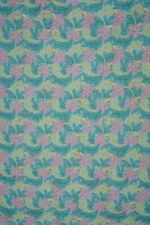 Srajann Hand Embroided Green Faux Georgette Lucknowi Chikankari Unstitched Kurta Dupatta Set (SLC1901) - Image 9