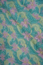 Srajann Hand Embroided Green Faux Georgette Lucknowi Chikankari Unstitched Kurta Dupatta Set (SLC1901) - Image 10