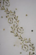 Srajann Hand Embroided white Pure Georgette Lucknowi Chikankari Unstitched Kurta Dupatta Set (SLC3262) - Image 7