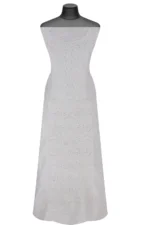 Srajann Hand Embroidered Pure Chanderi Lucknowi Chikankari Unstitched Kurta Piece (SLC1924) - Image 2