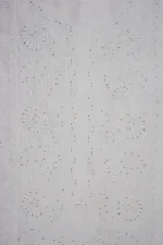 Srajann Hand Embroidered Pure Chanderi Lucknowi Chikankari Unstitched Kurta Piece (SLC1924) - Image 5