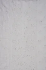 Srajann Hand Embroidered Pure Chanderi Lucknowi Chikankari Unstitched Kurta Piece (SLC1924) - Image 6