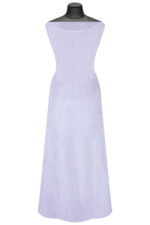 Srajann Hand Embroided white Mul Chanderi Lucknowi Chikankari Unstitched Kurta Dupatta Set (SLC1652) - Image 9