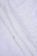 Srajann Hand Embroided white Mul Chanderi Lucknowi Chikankari Unstitched Kurta Dupatta Set (SLC1652) - Image 4