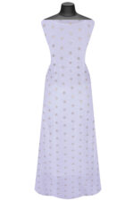 Srajann Hand Embroided white Mul Chanderi Lucknowi Chikankari Unstitched Kurta Dupatta Set (SLC1654) - Image 5