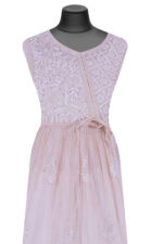 Srajann Hand Embroided Beige Mul Chanderi Lucknowi Chikankari Unstitched Kurta Dupatta Set (SLC1657) - Image 2