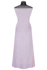 Srajann Hand Embroided Beige Mul Chanderi Lucknowi Chikankari Unstitched Kurta Dupatta Set (SLC1657) - Image 5