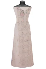 Srajann Hand Embroided Green Organza Lucknowi Chikankari Unstitched Kurta Dupatta Set (SLC1724) - Image 5