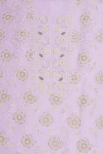 Srajann Hand Embroided Cream Organza Lucknowi Chikankari Unstitched Kurta Dupatta Set (SLC1728) - Image 7