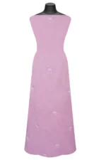 Srajann Hand Embroided Pink Organza Lucknowi Chikankari Unstitched Kurta Dupatta Set (SLC1755) - Image 5