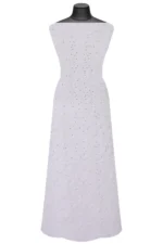 Srajann Hand Embroided white Maheshwari Lucknowi Chikankari Unstitched Kurta Dupatta Set (SLC1266) - Image 2