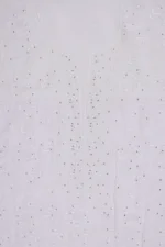 Srajann Hand Embroided white Maheshwari Lucknowi Chikankari Unstitched Kurta Dupatta Set (SLC1266) - Image 7