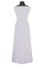 Srajann Hand Embroided white Maheshwari Lucknowi Chikankari Unstitched Kurta Dupatta Set (SLC1267) - Image 5