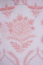 Srajann Hand Embroided white Maheshwari Lucknowi Chikankari Unstitched Kurta Dupatta Set (SLC1284) - Image 8