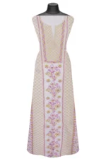 Srajann Hand Embroided white Maheshwari Lucknowi Chikankari Unstitched Kurta Dupatta Set (SLC1276) - Image 2