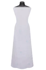 Srajann Hand Embroided white Maheshwari Lucknowi Chikankari Unstitched Kurta Dupatta Set (SLC1277) - Image 5