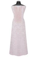 Srajann Hand Embroided white Maheshwari Lucknowi Chikankari Unstitched Kurta Dupatta Set (SLC1280) - Image 2