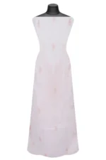 Srajann Hand Embroided white Maheshwari Lucknowi Chikankari Unstitched Kurta Dupatta Set (SLC1280) - Image 5