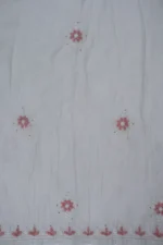 Srajann Hand Embroided Grey Mul Chanderi Lucknowi Chikankari Unstitched Kurta Dupatta Set (SLC1625) - Image 7