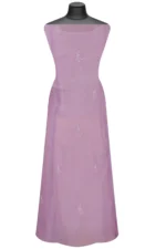 Srajann Hand Embroided Pink Mul Chanderi Lucknowi Chikankari Unstitched Kurta Dupatta Set (SLC1626) - Image 5