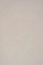 Srajann Hand Embroidered Cream Lucknowi Chikankari Unstitched Men's Kurta Piece (SLC1135) - Image 2