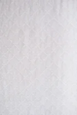 Srajann Hand Embroidered White Pure Georgette Lucknowi Chikankari Unstitched Men's Kurta Piece (SLC1136) - Image 4