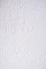 Srajann Hand Embroidered White Pure Georgette Lucknowi Chikankari Unstitched Men's Kurta Piece (SLC1137) - Image 2