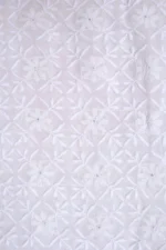Srajann Hand Embroidered White Pure Georgette Lucknowi Chikankari Unstitched Men's Kurta Piece (SLC1139) - Image 3