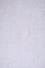 Srajann Hand Embroidered White Pure Georgette Lucknowi Chikankari Unstitched Men's Kurta Piece (SLC1139) - Image 5