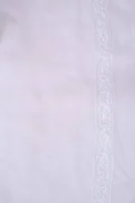 Srajann Hand Embroidered White Pure Georgette Lucknowi Chikankari Unstitched Men's Kurta Piece (SLC1139) - Image 6