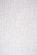 Srajann Hand Embroidered White Pure Georgette Lucknowi Chikankari Unstitched Men's Kurta Piece (SLC1140) - Image 4