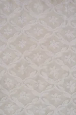 Srajann Hand Embroidered Cream Pure Georgette Lucknowi Chikankari Unstitched Men's Kurta Piece (SLC1155) - Image 3