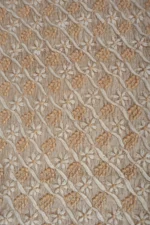 Srajann Hand Embroidered Silk Lucknowi Chikankari Unstitched Men's Kurta Piece (SLC1167) - Image 3