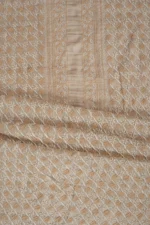 Srajann Hand Embroidered Silk Lucknowi Chikankari Unstitched Men's Kurta Piece (SLC1167) - Image 4