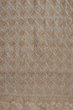 Srajann Hand Embroidered Silk Lucknowi Chikankari Unstitched Men's Kurta Piece (SLC1167) - Image 6