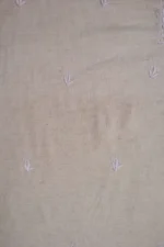 Srajann Hand Embroidered Cream Lucknowi Chikankari Unstitched Men's Kurta Piece (SLC1315) - Image 3