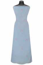 Srajann Hand Embroidered Green Chanderi Lucknow Chikankari Unstitched Kurta With Dupatta(SLC1302) - Image 5