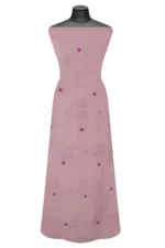 Srajann Hand Embroided Purple Mul Chanderi Lucknowi Chikankari Unstitched Kurta Dupatta Set (SLC17020) - Image 7