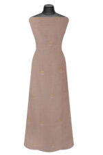 Srajann Hand Embroided Cream Mul Chanderi Lucknowi Chikankari Unstitched Kurta Dupatta Set (SLC1704) - Image 7