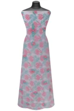 Srajann Hand Embroided white Faux Georgette Lucknowi Chikankari Unstitched Kurta Dupatta Set (SLC1370) - Image 5