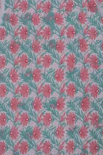 Srajann Hand Embroided white Faux Georgette Lucknowi Chikankari Unstitched Kurta Dupatta Set (SLC1370) - Image 8