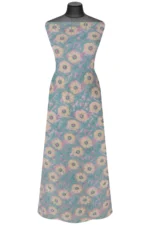 Srajann Hand Embroided Pink Faux Georgette Lucknowi Chikankari Unstitched Kurta Dupatta Set (SLC1372) - Image 4