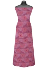 Srajann Hand Embroided Pink Faux Georgette Lucknowi Chikankari Unstitched Kurta Dupatta Set (SLC1369) - Image 4