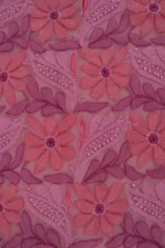 Srajann Hand Embroided Pink Faux Georgette Lucknowi Chikankari Unstitched Kurta Dupatta Set (SLC1369) - Image 8