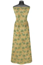 Srajann Hand Embroided Lemon Faux Georgette Lucknowi Chikankari Unstitched Kurta Dupatta Set (SLC1382) - Image 6